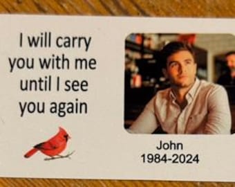 I will carry you with me sentimental wallet card