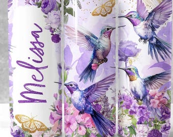 Hummingbirds with space for a name 20 ounce Tumbler