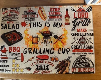 Grilling cutting board / tempered glass