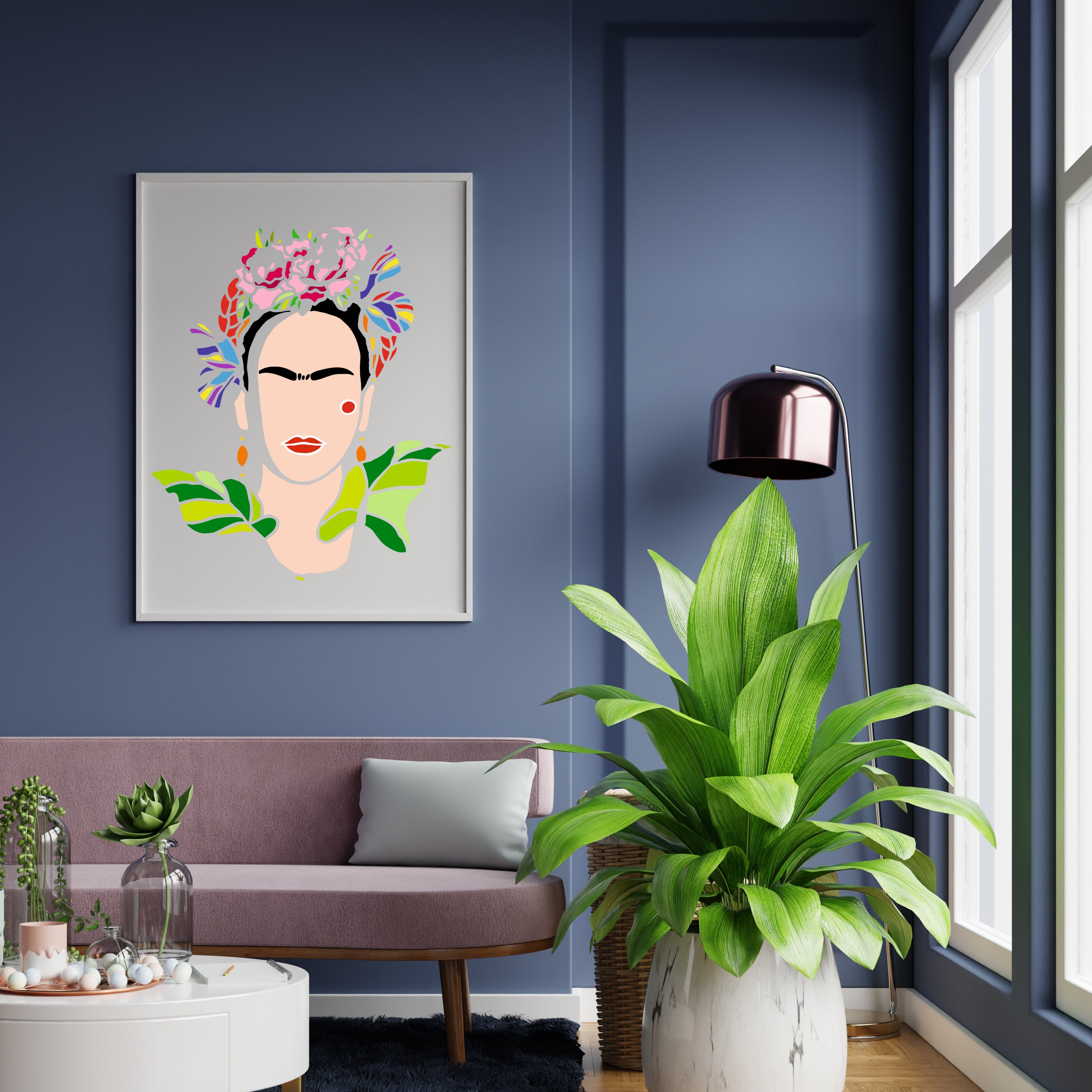 Frida Kahlo PNG, Colorful Female Graphics, Female PNG Graphic, Print