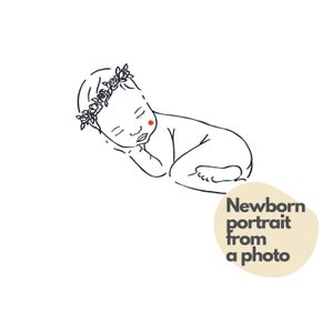 Retrato personalizado de un recién nacido, certificado de nacimiento de la niña, carteles de arte de línea para niños, decoración de la pared del dormitorio del niño, regalo personalizado, retrato de niña
