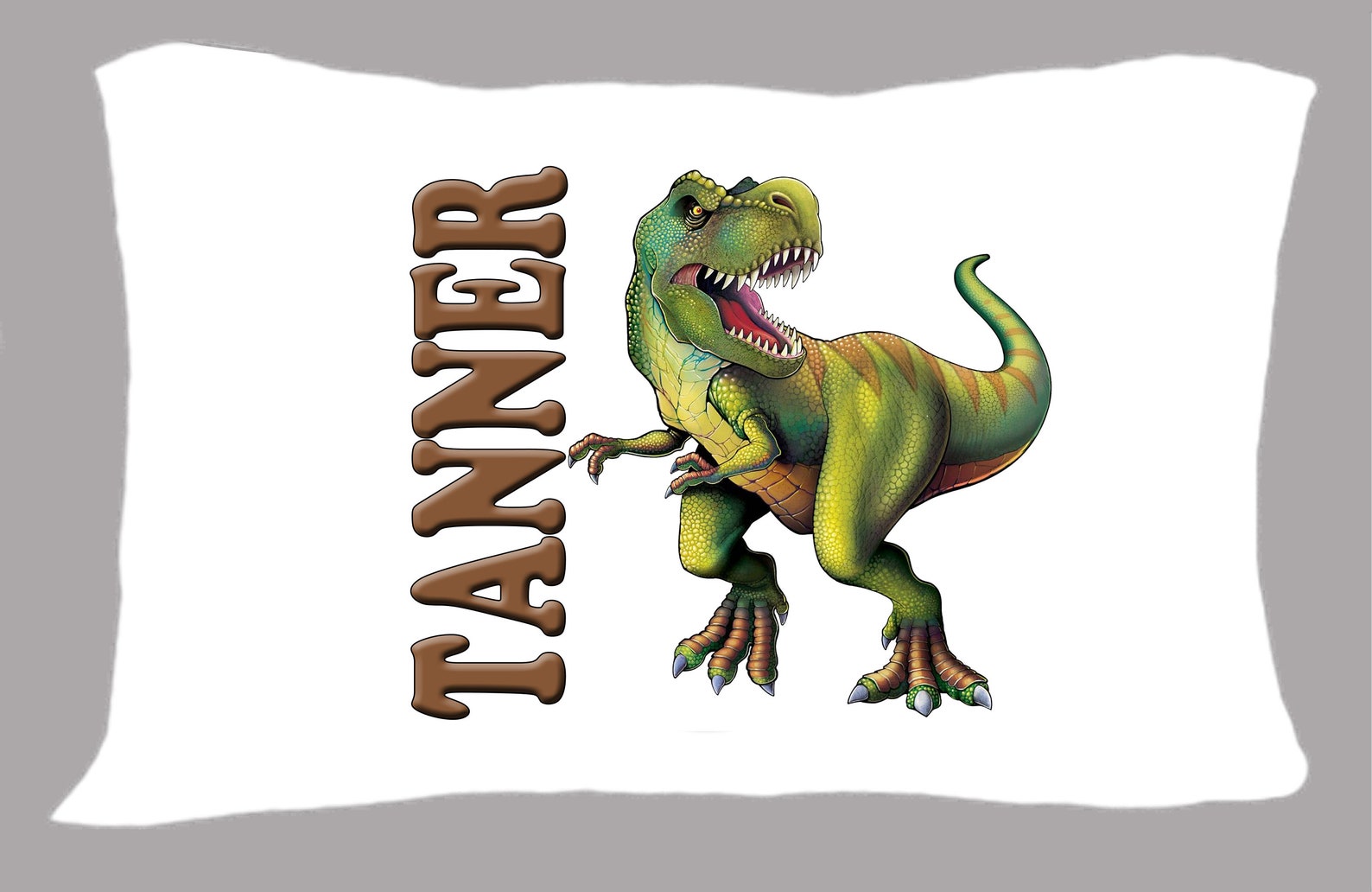 Trex Dinosaur Pillowcase Dinosaur Gift Custom Pillowcase Etsy