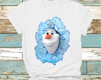 Disney Frozen Just Chillin Olaf Snowman Graphic Tee Kids Boys Tshirt 