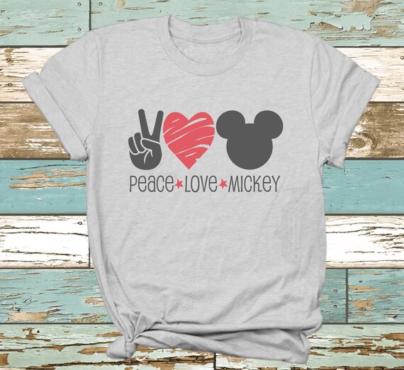 Peace Love Mickey Disney Shirt Mickey 