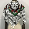 Shemagh Keffiyeh Arab Scarf Flag Palestine Embroidery Kufiya Arafat Hatta Original Brand 100% Cotton Unisex Scarves Size 47"x47" NEW Summer product logo