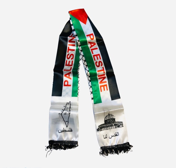 Aerlxemrbrae Palestine flag Custom Scarf palestine national day 14*130cm  Scarf Printing Satin Palestinian Flag Scarf - AliExpress