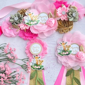 Safari Baby Shower Sash ,Safari Maternity Belt ,Safari Baby Shower Gir ,Mommy to be Sash, Pregnancy Sash, Jungle Baby Shower, Girl Safari