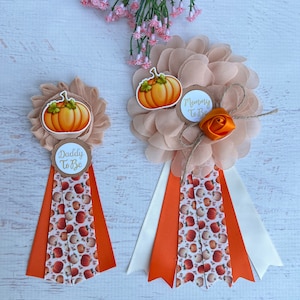 Calabaza Baby Shower Ramillete Calabaza Baby Shower Pin Mamá para ser Pin Otoño Baby Shower Ramillete Mamá y papá Pines Mamá Cinta
