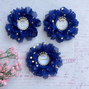 Prince Baby Shower Pins, Prince Baby Shower Boy ,Royal Baby Shower Pins , Prince Baby Shower Corsages, Family Pins, Mom Dad pins