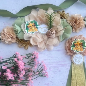 Lion king Baby Shower Maternity Sash ,Pregnancy Sash ,Mom To Be , Nala Baby Shower Sash, Baby Shower Pins