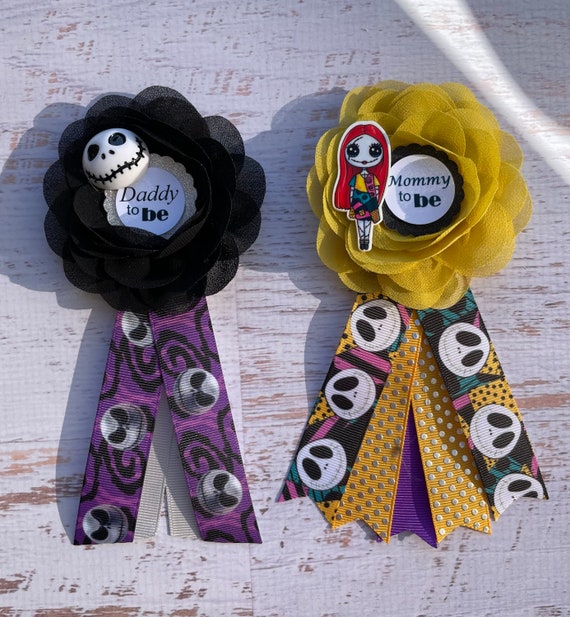 Nightmare Before Christmas Maternity Sash Jack and Sally Baby Shower Sash  Pregnancy Sash Mommy Sash Baby Shower Corsage - Etsy