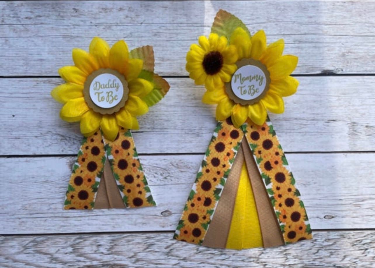 Sunflower Baby Shower Sash ,sunflower Maternity Sash 