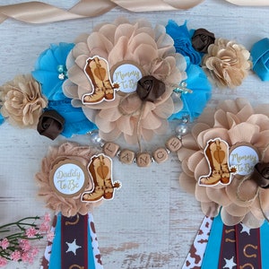Cowboy Baby Shower Sash , Blue Cowboy Maternity Sash, Cowboy Sash ,Cowboy Baby Shower Boy, Pregnancy Sash , Cowboy Maternity Belt