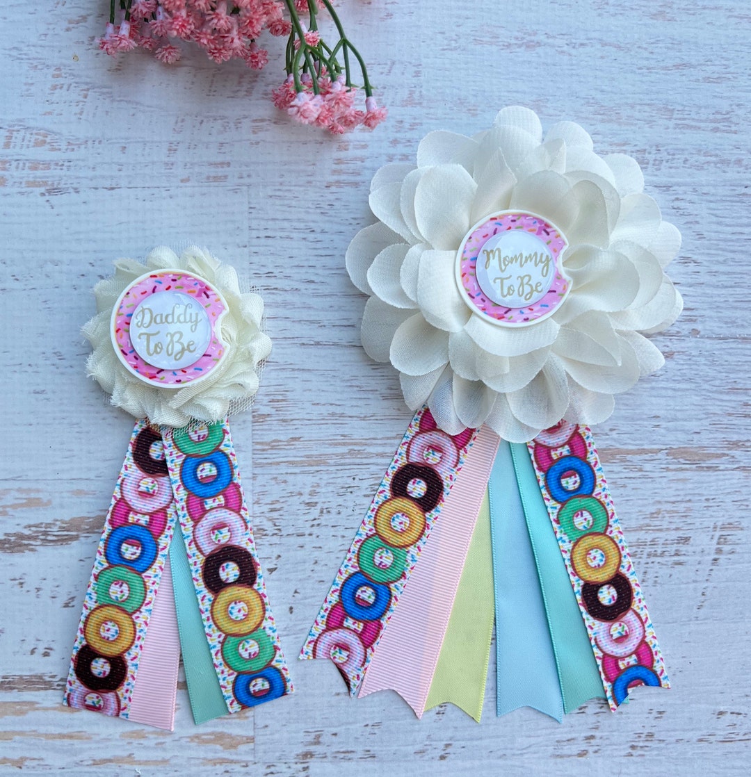 Sprinkles Baby Shower Corsage Mommy to Be Pin Mommy to Be Ribbon Mommy