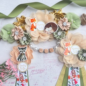 Woodland Baby Shower Maternidad Sash Woodland Baby Shower Pines Forest Baby Shower Woodland Baby Shower Boy Woodland Cinturón de maternidad Mamá para ser