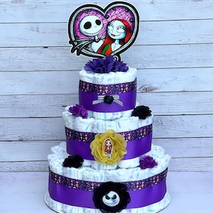 Nightmare Diaper Cake Halloween Baby Shower Gender Neutral Baby Shower Centerpiece Decoration Baby Shower Gift Nightmare Baby Shower