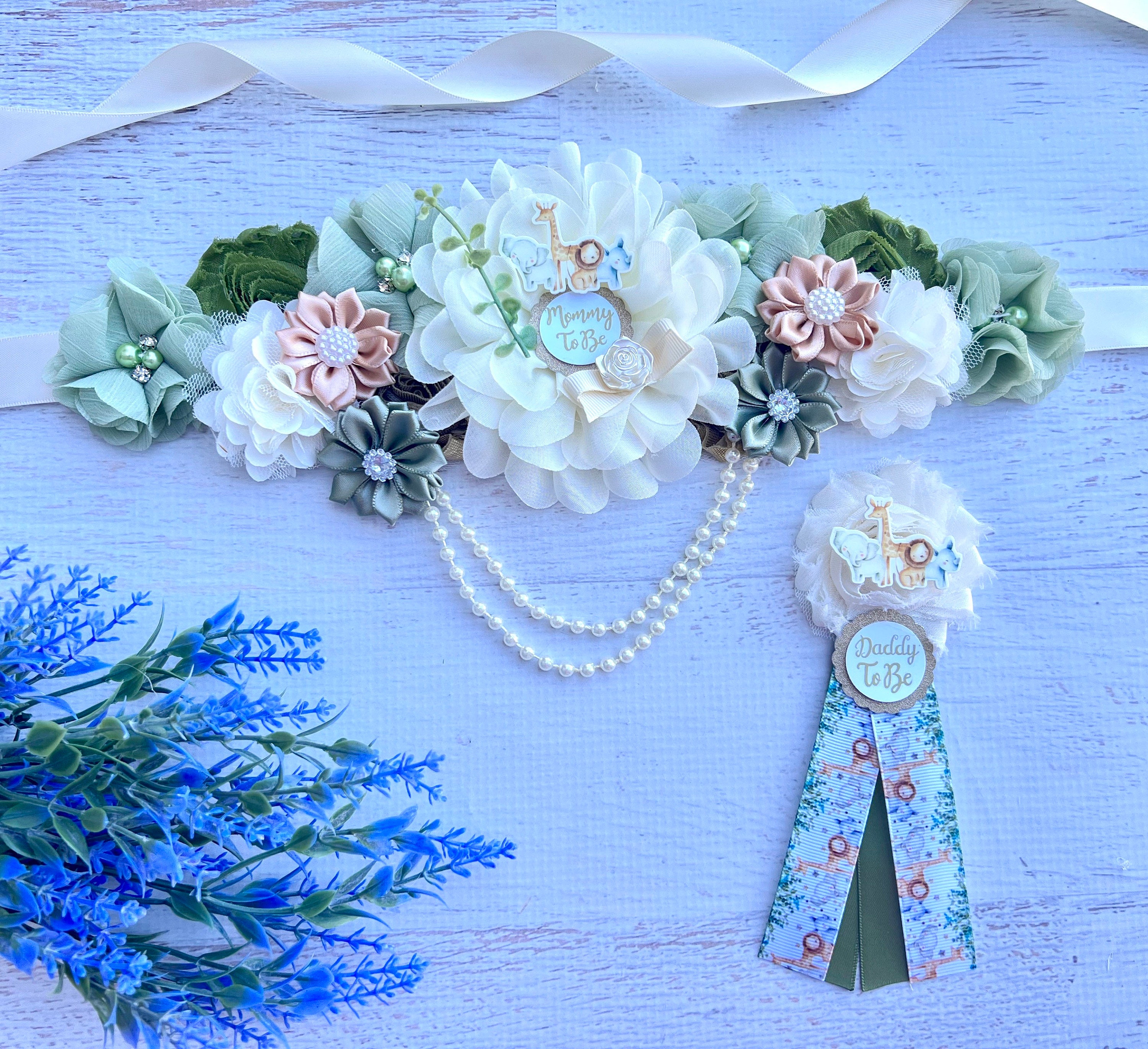 Safari Maternity Sash Safari Baby Shower Sash Jungle 