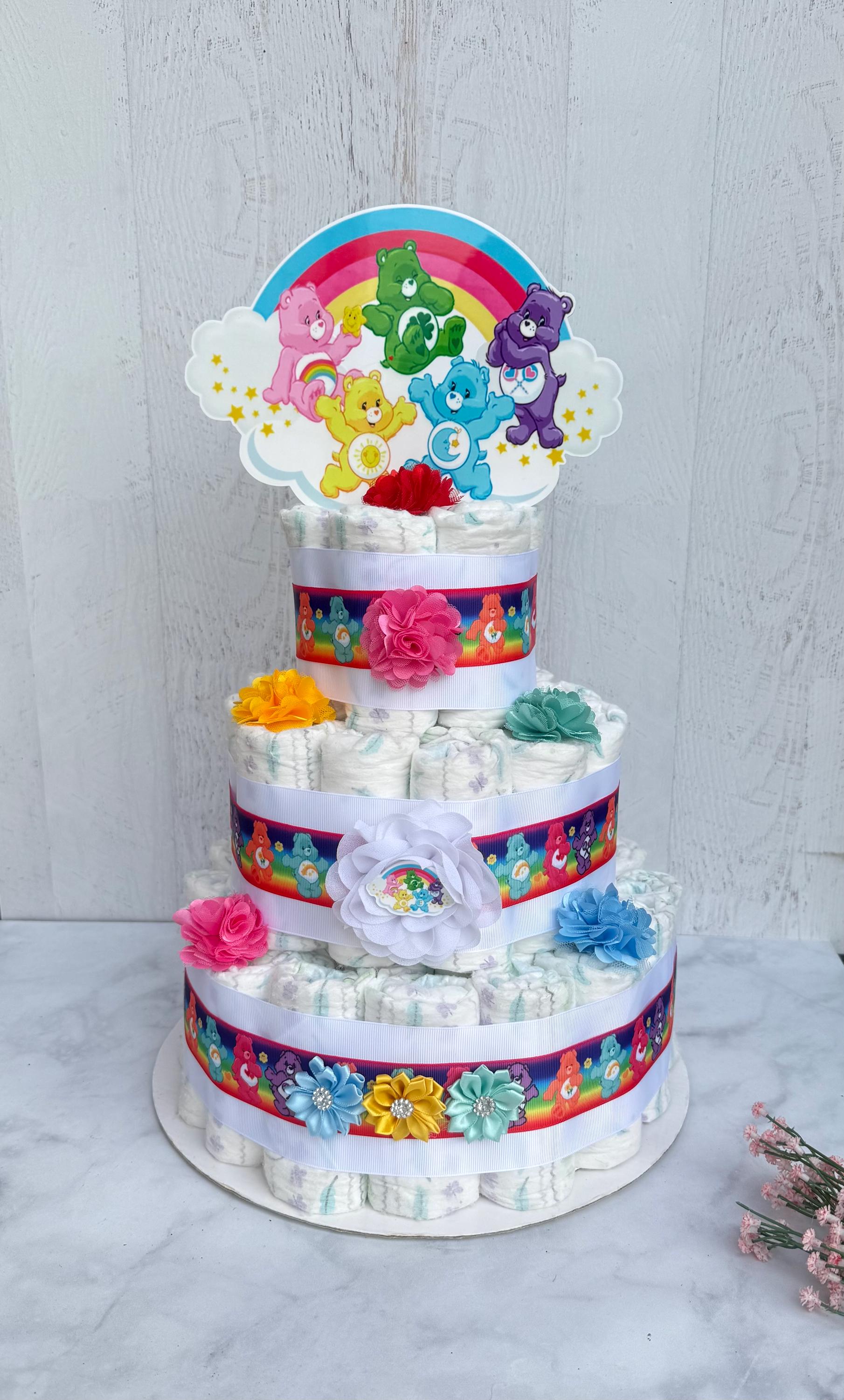 Rainbow Diaper Cake