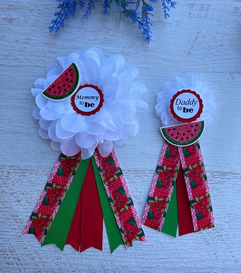 Watermelon Baby Shower Sash Watermelon Maternity Sash Etsy