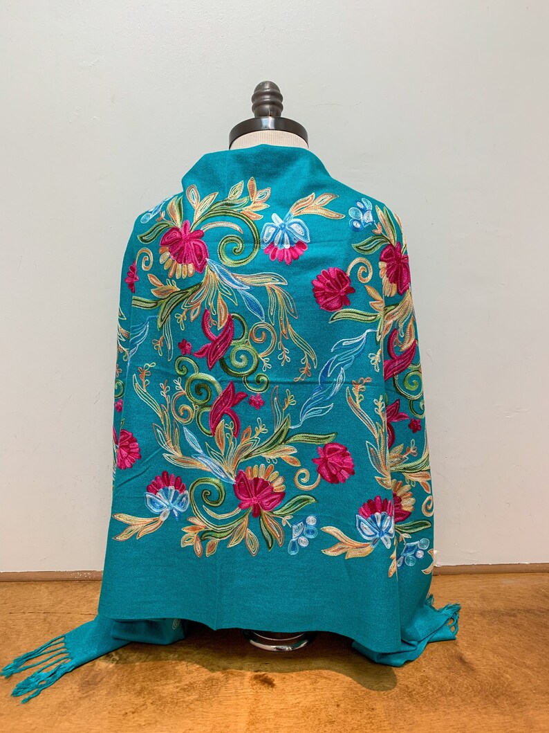 MEXICAN EMBROIDERED SCARF Etsy