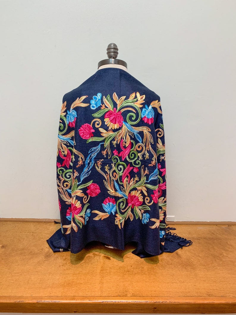 MEXICAN EMBROIDERED SCARF Etsy