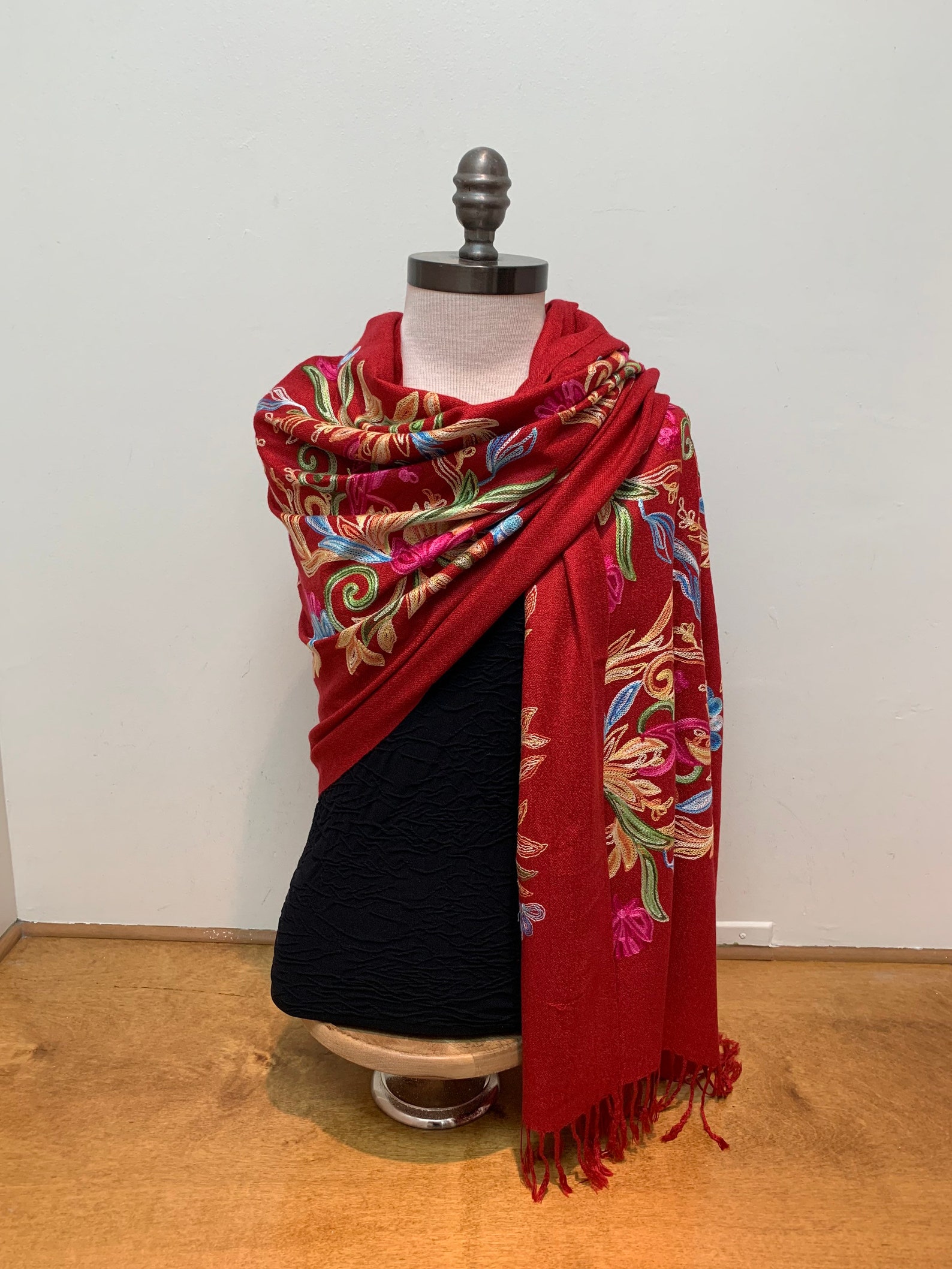 MEXICAN EMBROIDERED SCARF Etsy