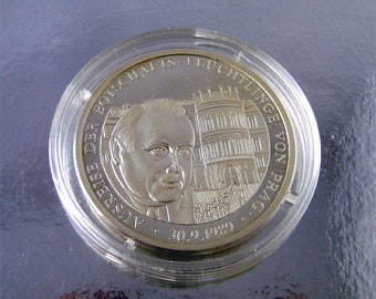 Germany  Collectible Ausreiser Der Botschafts Silver .999 10 g. Proof Medal 1989