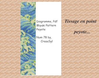 Diagram, Pdf, miyuki pattern, miyuki weaving, Num 78
