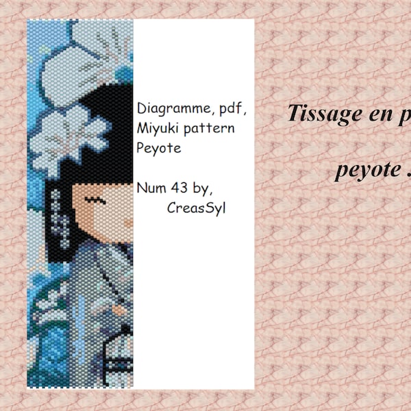 Diagramme, Pdf, miyuki pattern, tissage miyuki, Num 43
