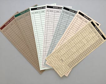Reading Log Bookmark – Eco-Friendly Kraft Book Tracker, Parchment, Double-Sided, Book Club Gift