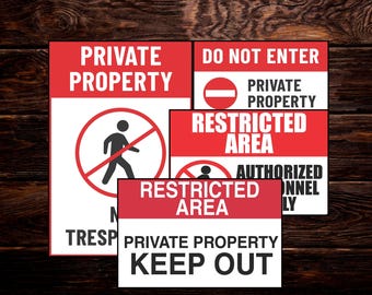 Private Property Sign: Waterproof PVC, Easy Install - Made in USA