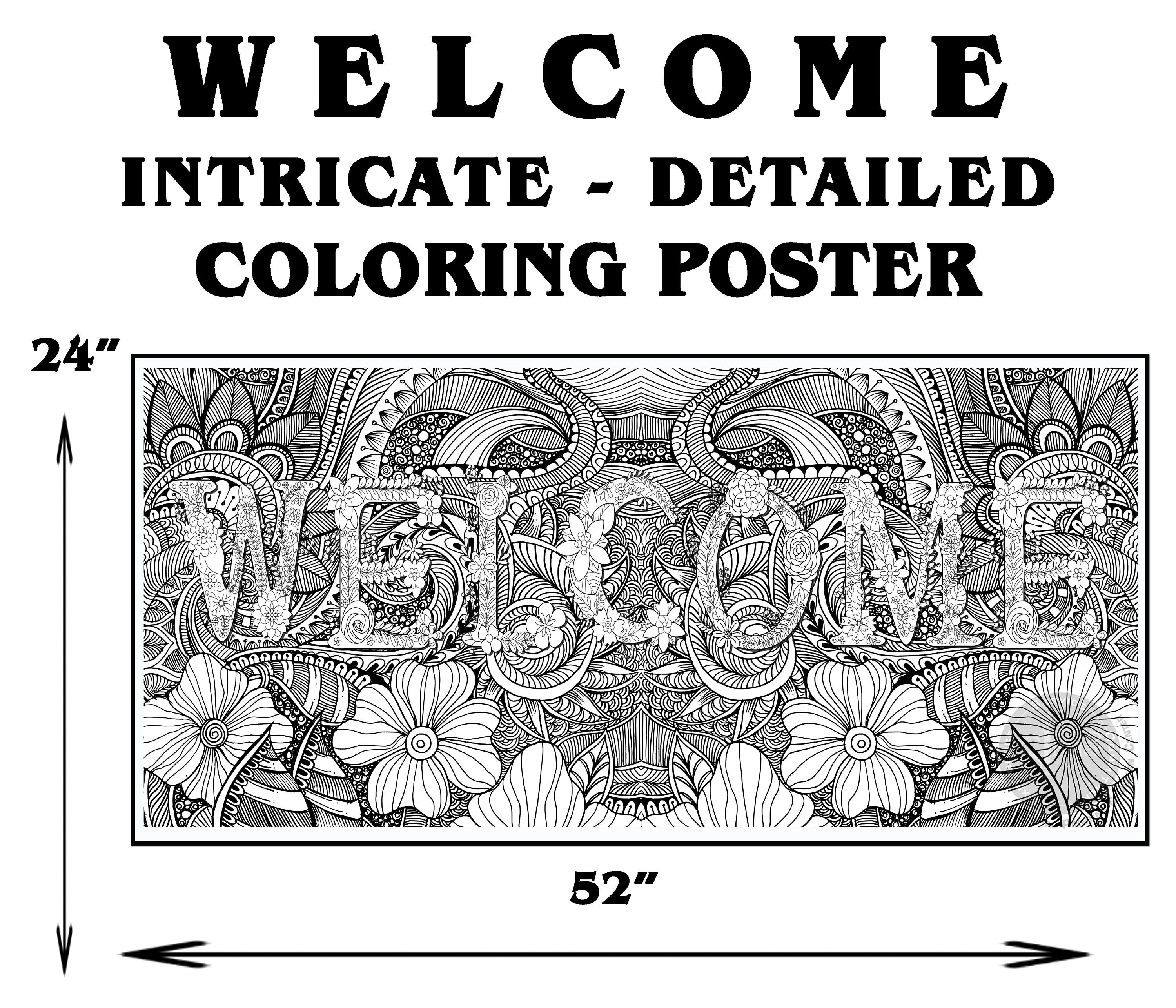 Posters géants à colorier 5 modèles panachés - Initiatives Objets