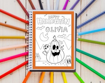 Personalized Halloween Activity Book: Coloring Pages, Mazes, Puzzles