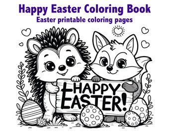 Libro da colorare di Pasqua stampabile - Stampa a casa - Regalo di Pasqua - Pagine da colorare di Pasqua - Libro a colori di Pasqua - Perfetto per i bambini dai 3 ai 9 anni