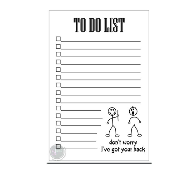 Funny Inspirational Notepad, To Do List with check boxes,  Novelty Memo Pads,Tear Off Pad - Lined memo - Office Business Coworker Boss Gifts