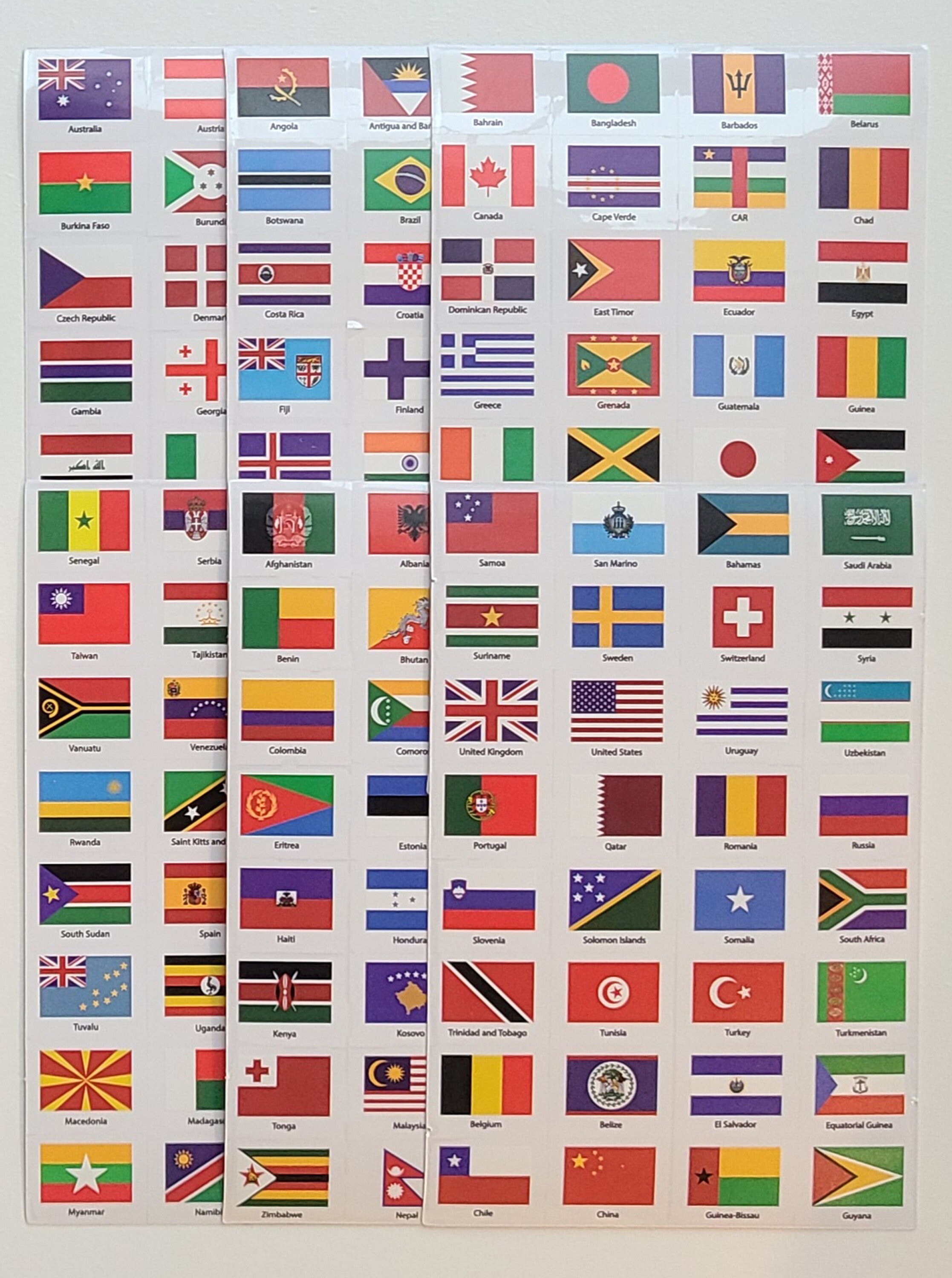 World Flags Stickers 192 Countries PVC transparent planner Etsy