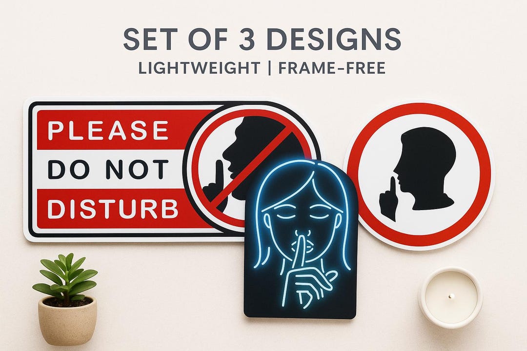 Unique Do Not Sign Do Not Disturb Sign: Modern Minimalist Foam Board Decor - Etsy