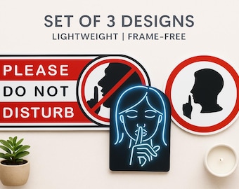 Do Not Disturb Sign: Modern Minimalist Foam Board Decor
