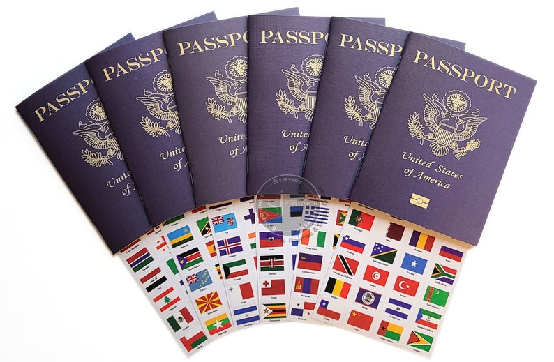 Play Passports for Kids Fake Passport Notebooks W/travel Etsy