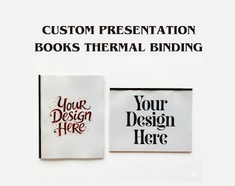Custom Presentation Book Thermal Binding | Unibind Bound Proposal Booklet | Branded Training Manual | Client Presentation Binder
