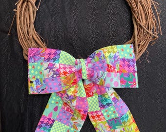 Large Patchwork Quilted Bow