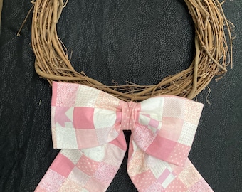 Large Patchwork Quilted Bow