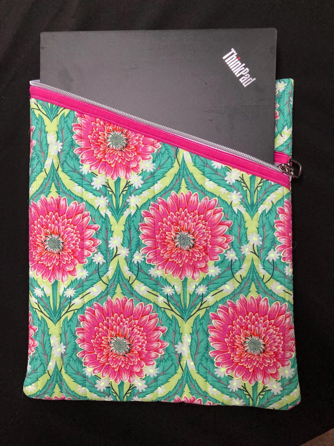 Multicolor - Handmade Quilted Cotton Laptop Bag (13 x 16 in) 16