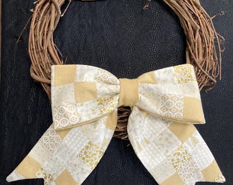 Large Patchwork Quilted Bow