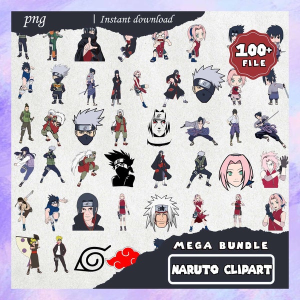 Anime Bundle SVG, Japanese SVG, Anime Silhouette SVG, Anime Character, Manga Svg, Cute Naruto Svg, Kawaii Svg, Anime Clipart