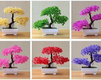 Indoor Plant for Home Office Decor Small Artificial Plants Fake Bonsai Tree 9.5 x 8.5 inch