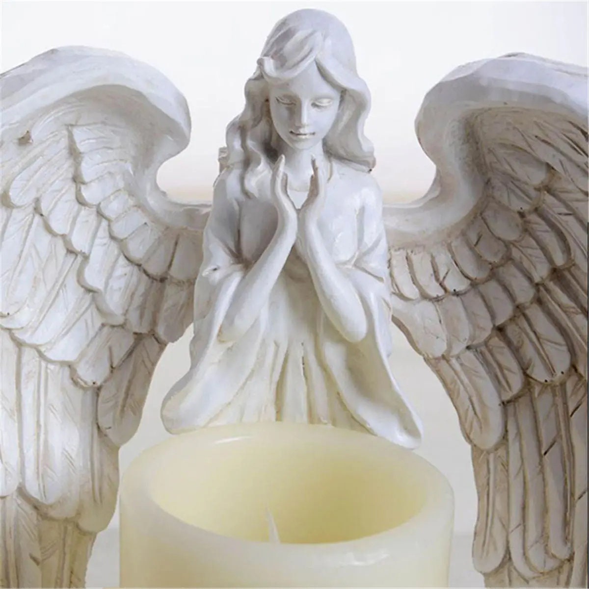 Angel Candle Holder Praying Angel Candle Angels Candles Mantel Etsy