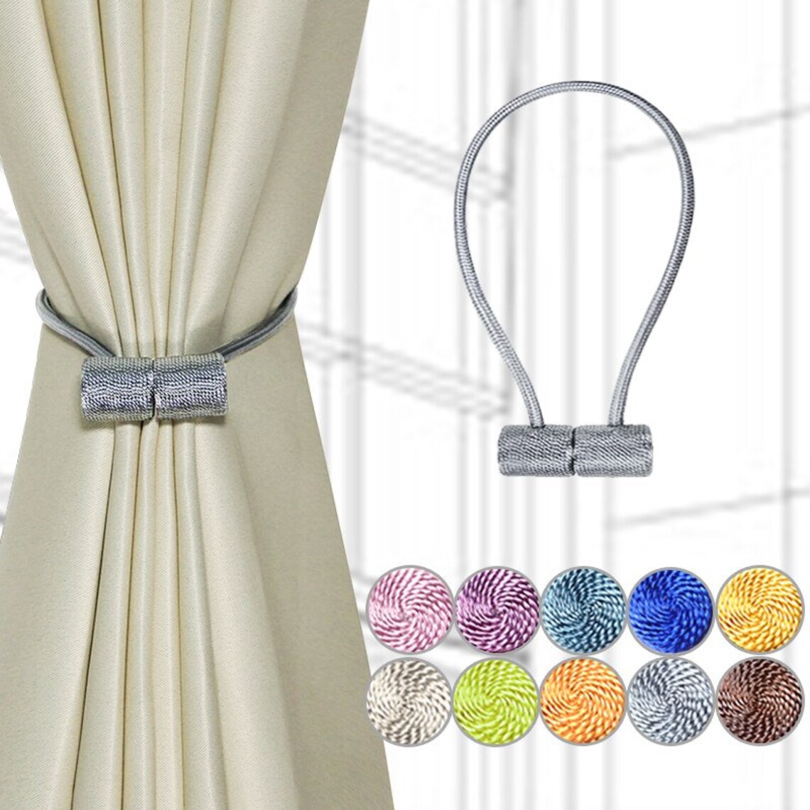 Set OF 2 Curtain Tiebacks Drape Tie Backs Decorative Etsy