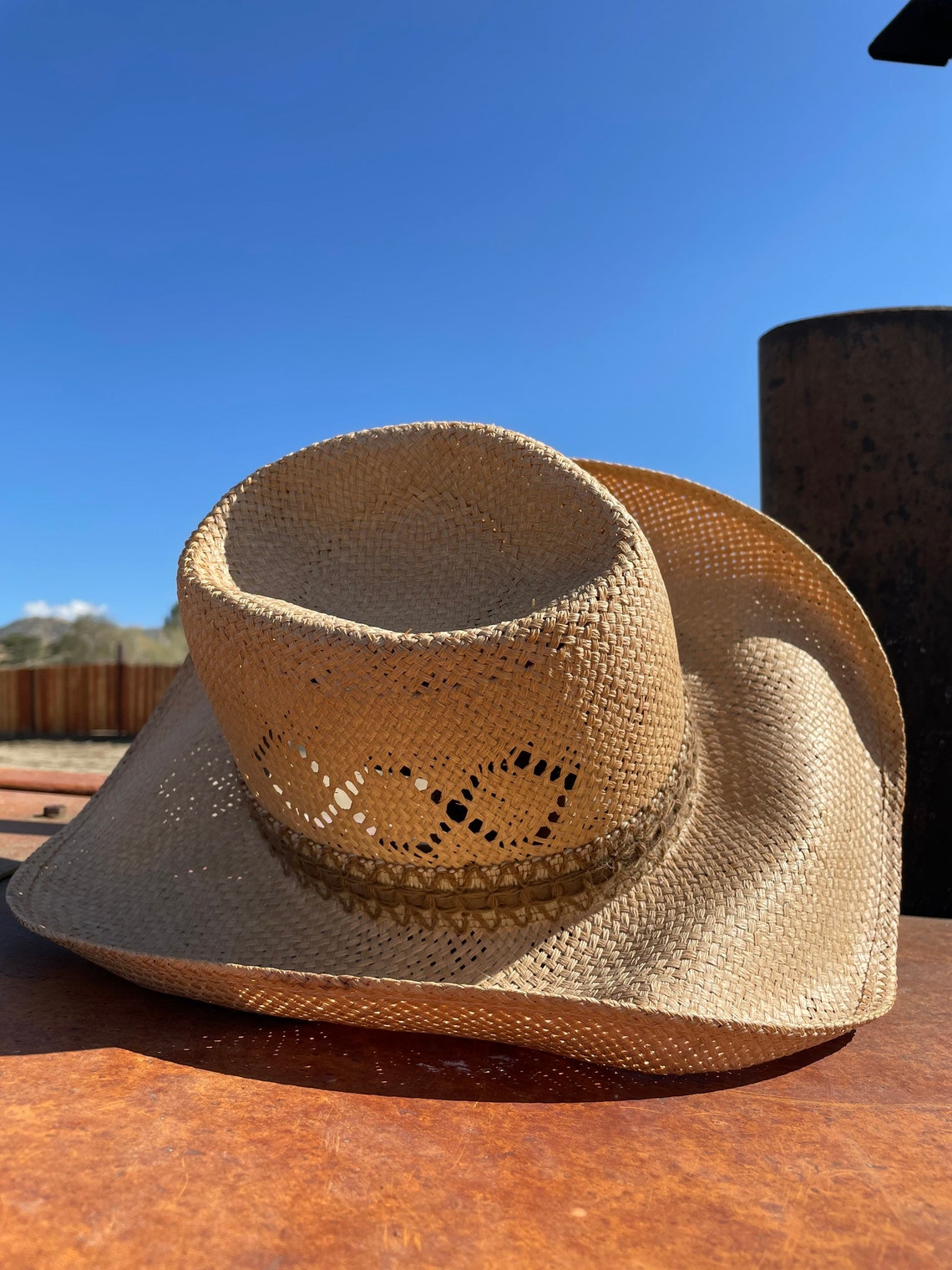 Vintage Bailey Straw Cowboy Hat Etsy