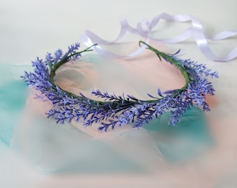 Lavender Flower Crown: Wedding, Flower Girl, or Woodland Event